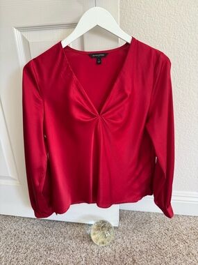 Deep Red Sheen Top - Size Small - Banana Republic - EUC!